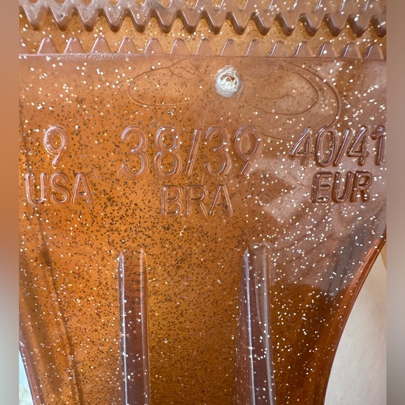 Light pink sparkle jelly sandals - Picture 6 of 7